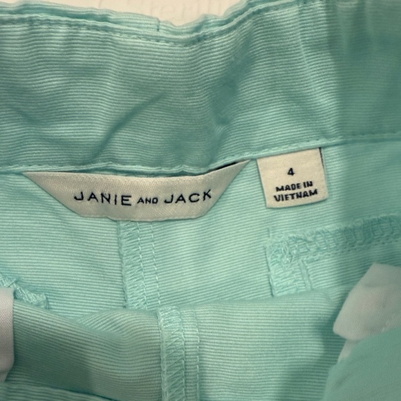 Janie and Jack girls Aqua High Waist Shorts size 4 - Picture 2 of 3